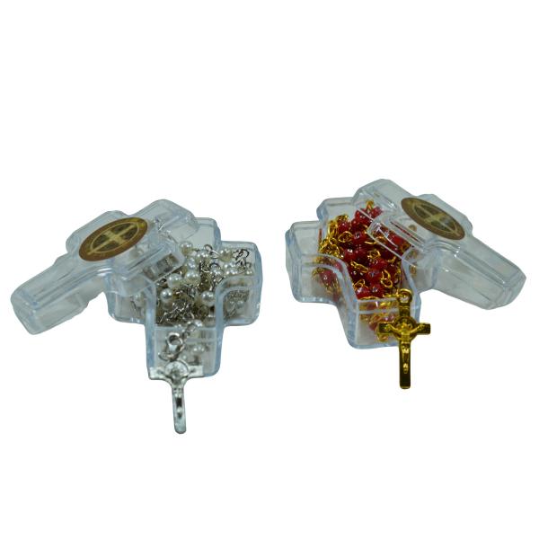 Terço Cruz Santo Presente contas 5 mm  com cores variadas (Dúzia)