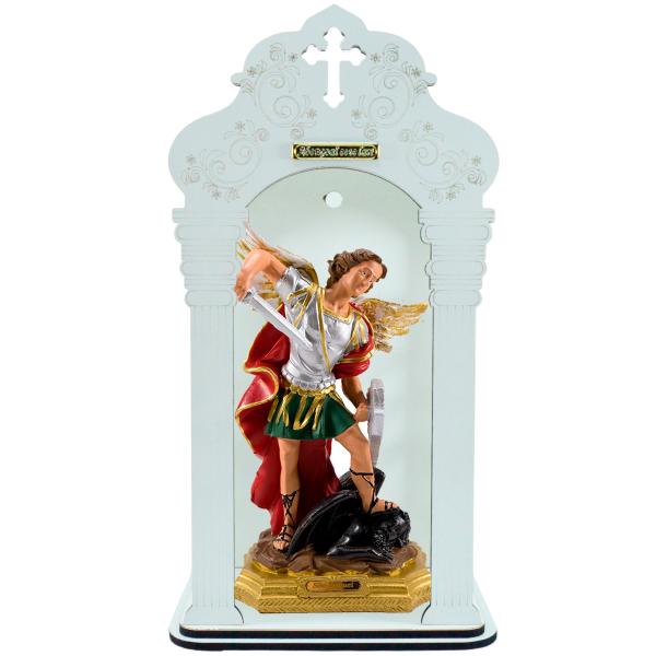 Capela 46 cm com Imagem de São Miguel 30 cm ( AG)