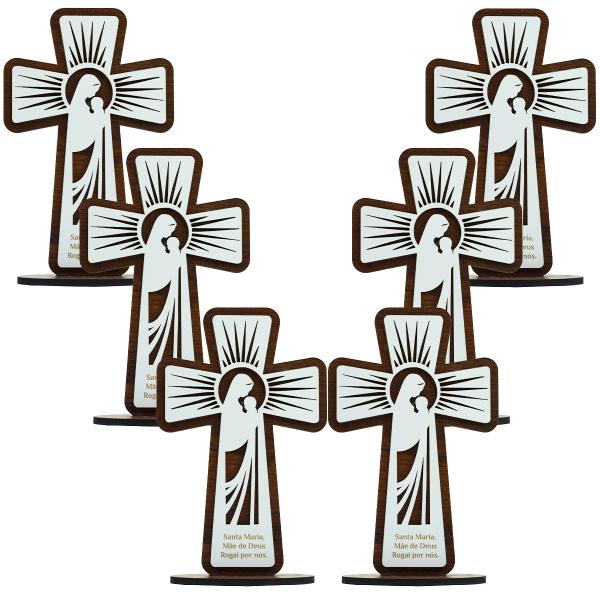 kit Cruz Santa Maria de Mesa em MDF 06 mm 26 cm (06 Unidades)