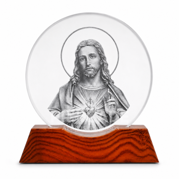 Luminária LED Slim Laser USB 10cm – Sagrado Coração de Jesus