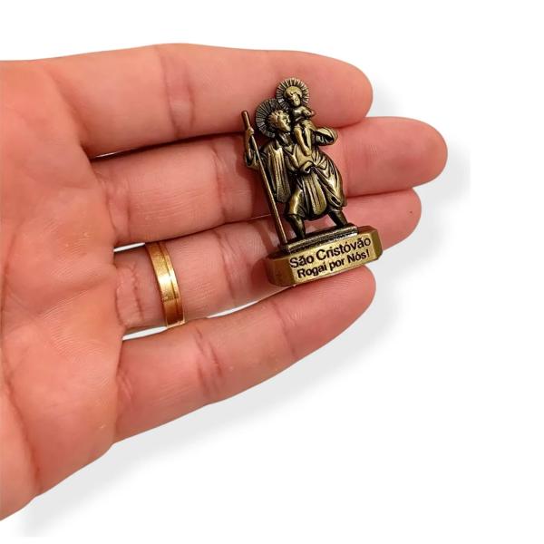 São Cristovão Para Colocar No Carro Painel 4,5cm (Dúzia)