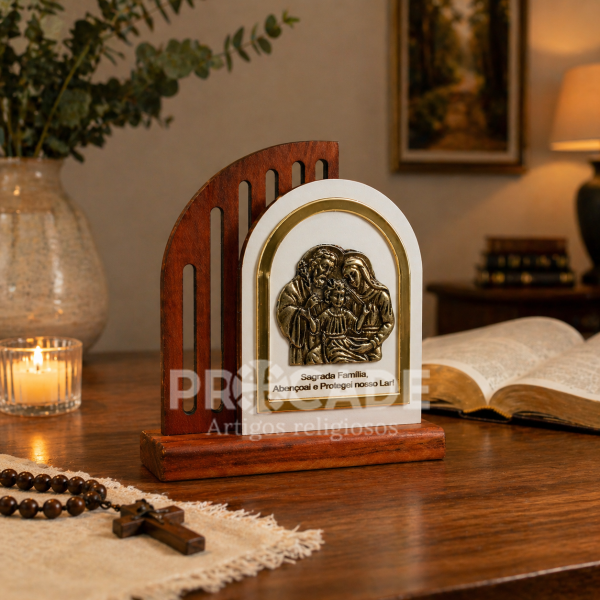 ADORNO DE MESA IGREJINHA SAGRADA FAMÍLIA 14x13