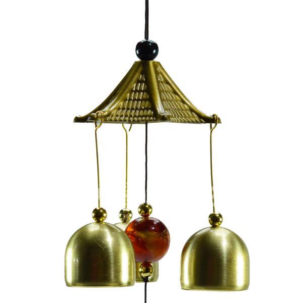 Sino dos Ventos Decorativo Aparecida 40 CM 3 Sinos em Metal – Peça Artesanal para Ambientes Externos