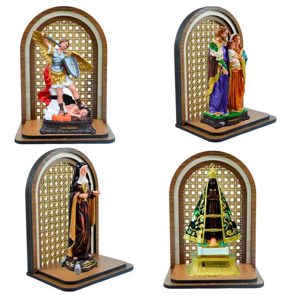 Aparador Oratório com Sagrado Coração de Jesus para Mesa (25Cm)