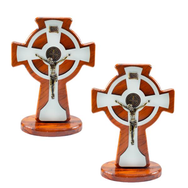 Cruz do Santíssimo em madeira de demolição 19 CM (02 unidades)