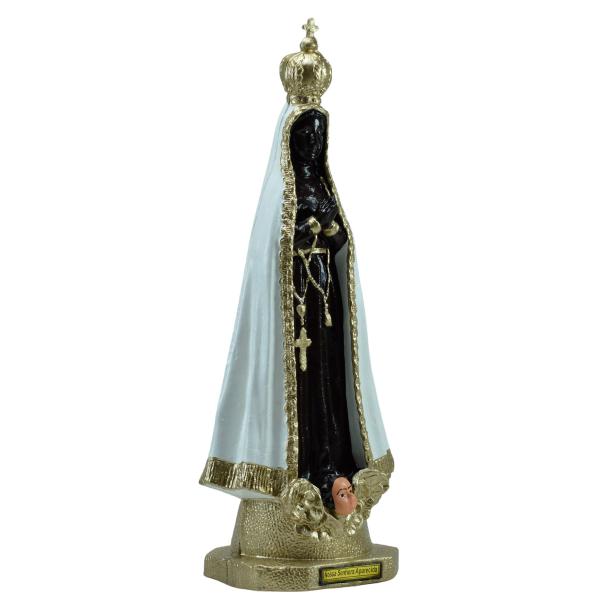 Nossa Senhora Aparecida Branca com Dourado 40 Cm