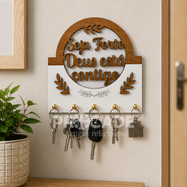 Kit com 4 Porta-Chaves Decorativo 
