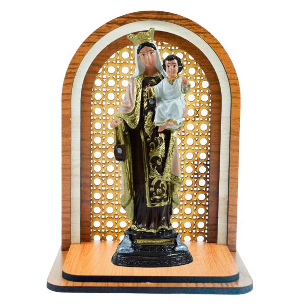 Aparador Oratório com Nossa Senhora do Carmo 22 cm.