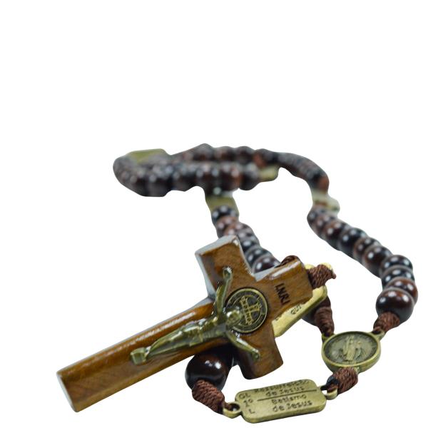 Terço Contemplação Dos Mistérios Nossa Senhora das Graças em madeira 8 mm (06 Unidades)