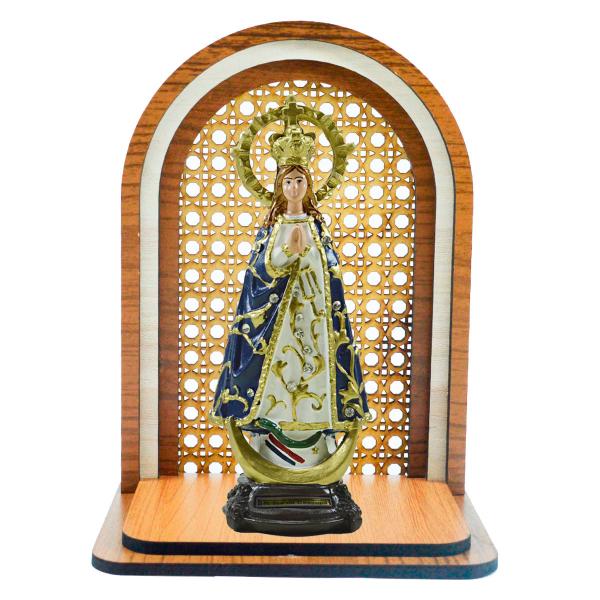 Aparador Oratório com Nossa Senhora de Caacupé 21 CM “A Virgem Azul do Paraguai”