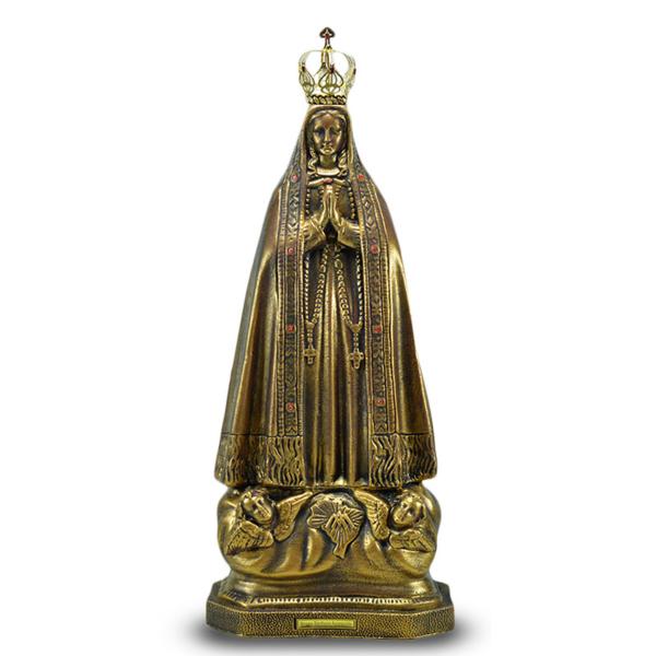 Nossa Senhora Aparecida Ouro Velho com Coroa de metal (60Cm) 