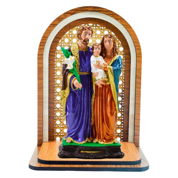 Aparador Oratório com Sagrada Família 20 cm