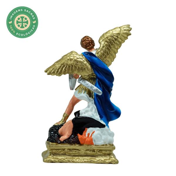 São Miguel Arcanjo Branco com Azul (20 cm)