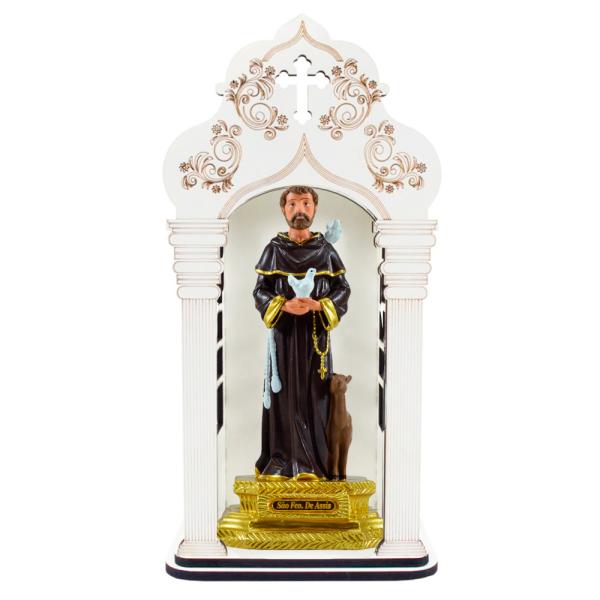 Capela 34 cm com Imagem de São Francisco de Assis 23 cm (AG)