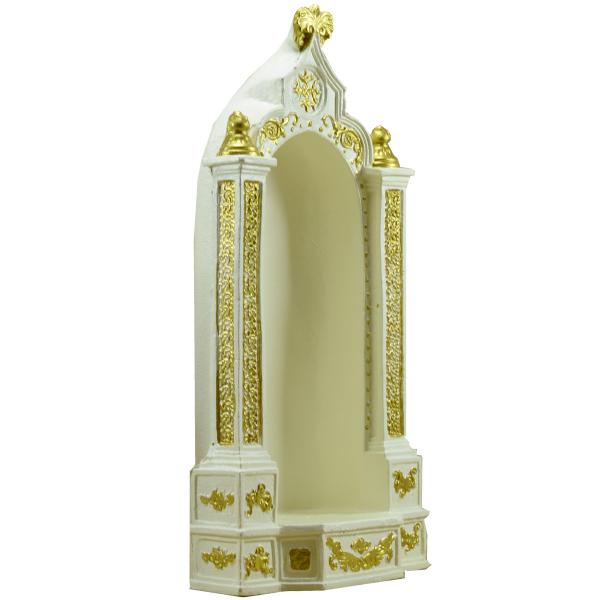 Capela de Borracha branca com N.Sra.Aparecida.(35 cm)