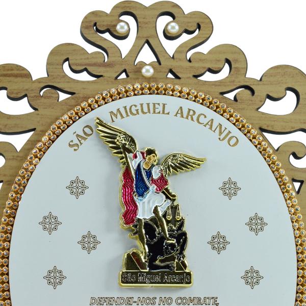 Kit-Mandala de São Miguel MDF detalhe em ABS e Strass Balcão e Parede (04 unidades)