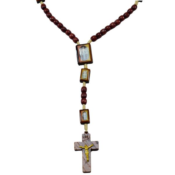 Terço Contas Quadradas Resinadas de São Bento.(Dúzia)