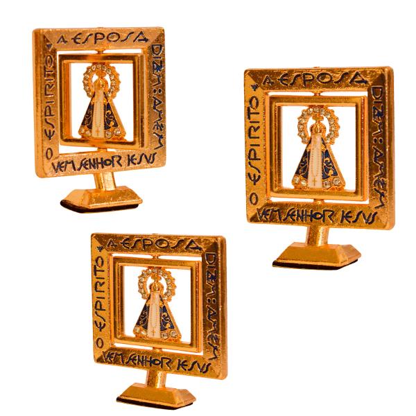 Nicho de Nossa Senhora Aparecida com centro giratório para Painel de Carro (12 unidades)