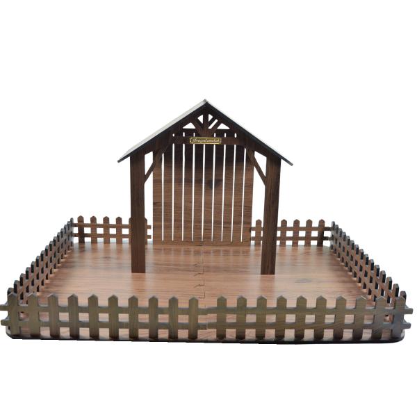 Estábulo para Presépio Natalino em MDF Madeirado 50x65cm 