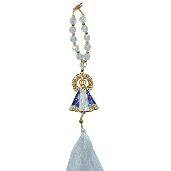 Dezena Luxo Cristal com Strass Nossa Senhora Aparecida (Dúzia)