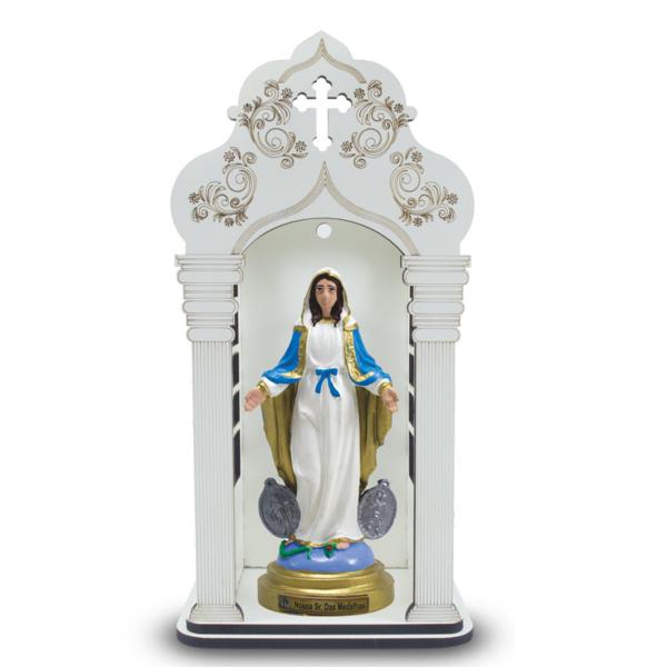 Capela 34 cm com Imagem de Nossa Senhora das Medalhas