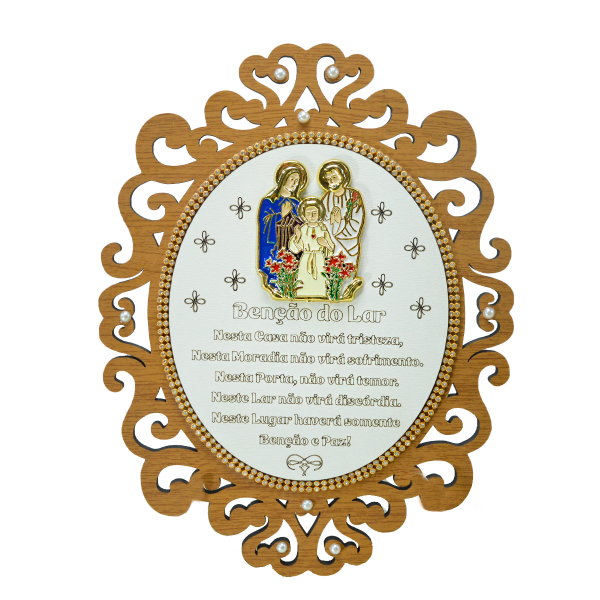 Mandala Sagrada Família MDF detalhe em ABS