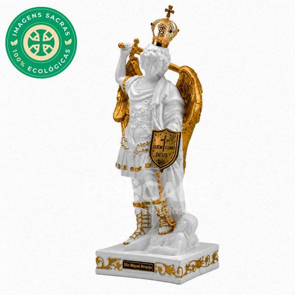 São Miguel Arcanjo do Monte Gargano Coroado – O Príncipe dos Exércitos Celestes (38cm)