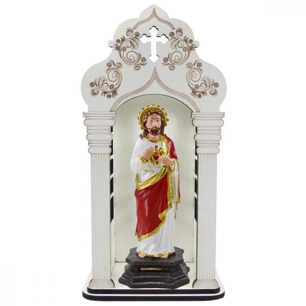 Capela 34 cm com Imagem do Sagrado Coração de Jesus