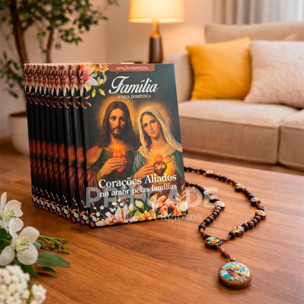 Kit 12 Livros + 12 Terços de São Miguel Arcanjo