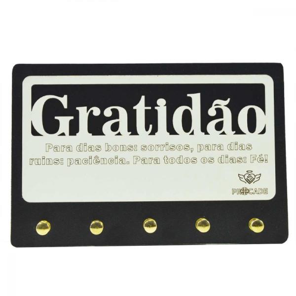 kit-Porta Chaves Gratidão 22 cm (04 Unidades)