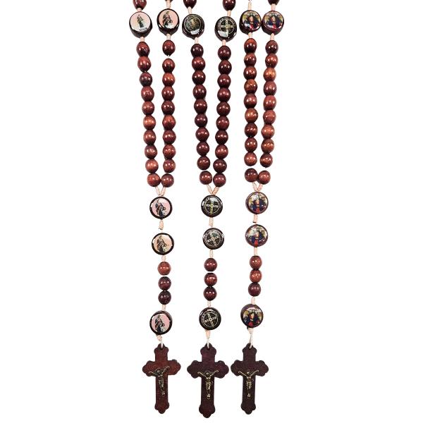 Terço com entremeio com Imagens diversas 10 mm (Dúzia)