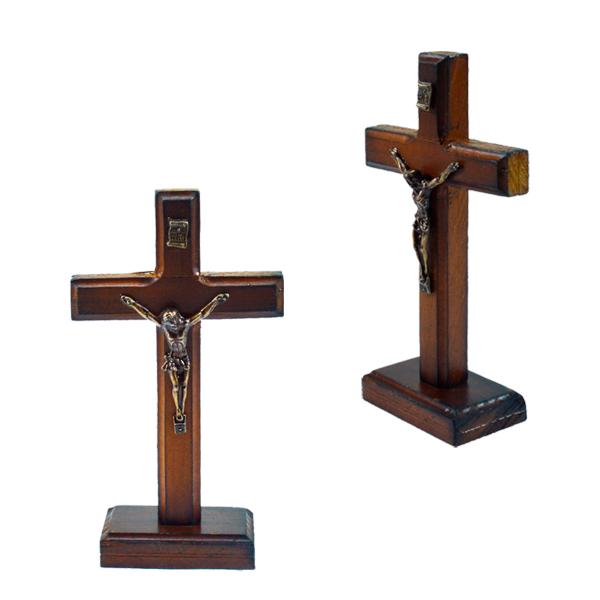 Cruz em madeira Pigmentada 19 cm (02 Unidades) 