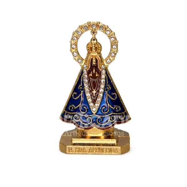 Santinha de Metal para painel Nossa senhora Aparecida manto azul 2026 (12 UN)