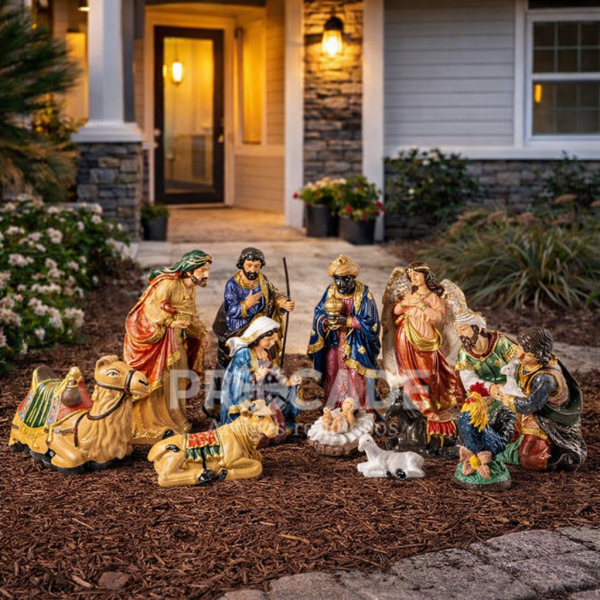 Presépio Natalino 14 Peças com 30 Cm