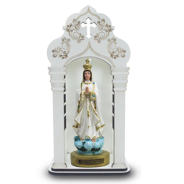 Capela 34 cm com Imagem de Nossa Senhora de Fátima 