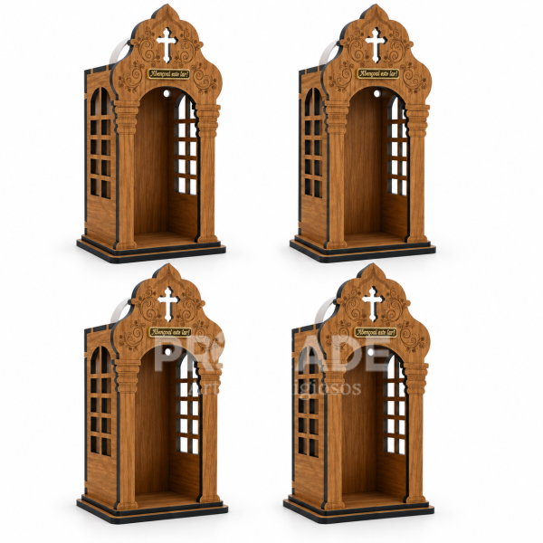 Kit 4 Capelas Oratório em MDF com Alça – 34 cm
