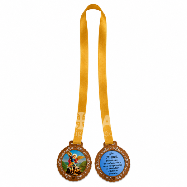 Escapulário de Porta de São Miguel  (10 cm Circular)