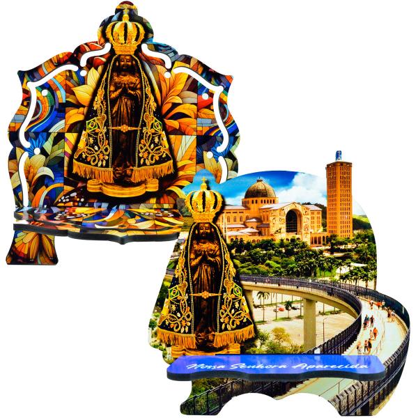 Porta Bíblia Estampado Nossa Senhora Aparecida 02 unidades (A-26 cm x L-26 cm)