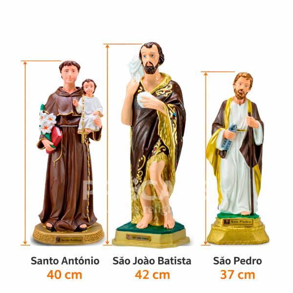 Kit-Os Santos Juninos-Sao Pedro,São João Batista e Santo Antonio (40 cm)