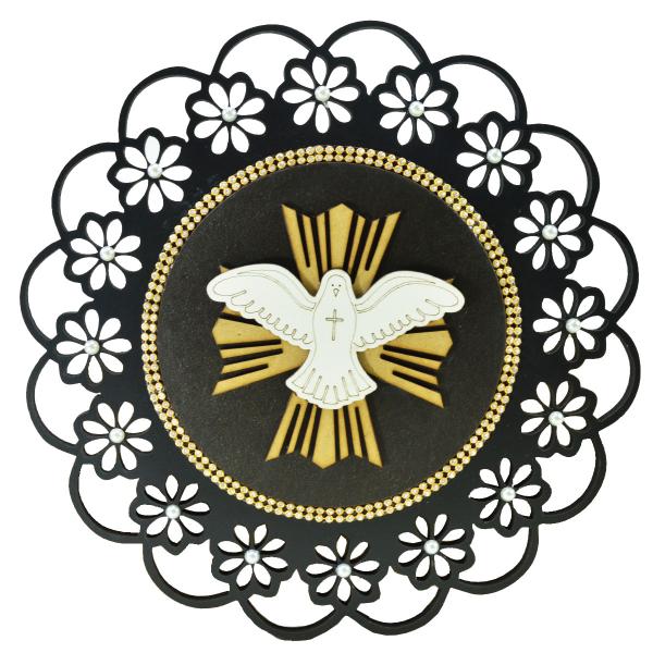 Mandala do Espirito Santo com strass 2024 (26 cm)