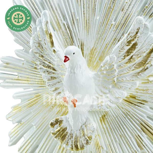 Divino Espirito Santo 30 Cm Branco c/Dourado