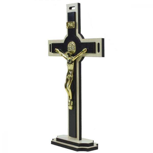 Kit-Crucifixo de mesa ou parede 25 cm (06 unidades)