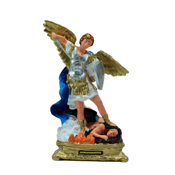 São Miguel Arcanjo Branco com Azul (20 cm)