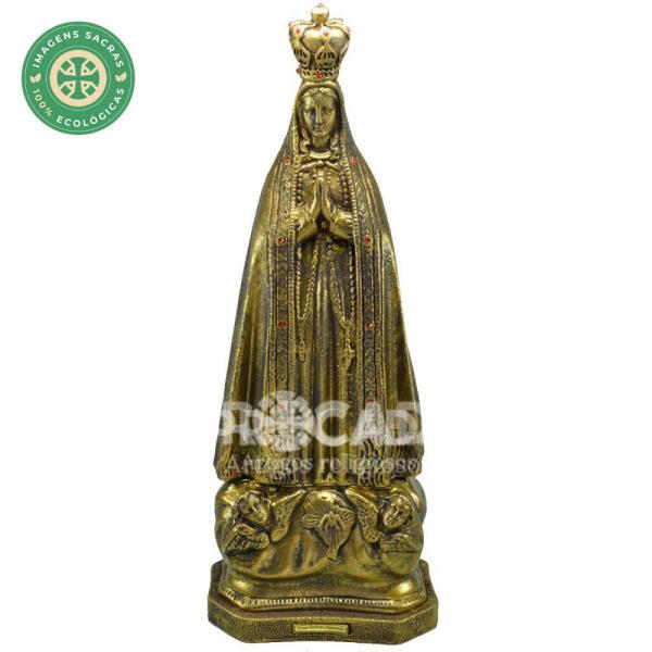 Nossa Senhora Aparecida 60 cm Ouro Velho Coroa de PVC