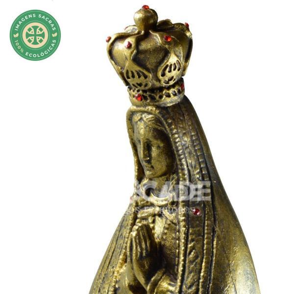 Nossa Senhora Aparecida 60 cm Ouro Velho Coroa de PVC