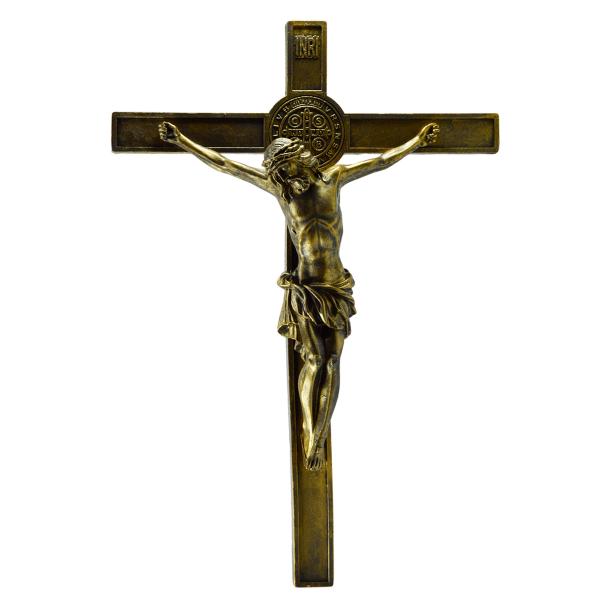Crucifixo de São Bento 70 cm Ouro Velho 