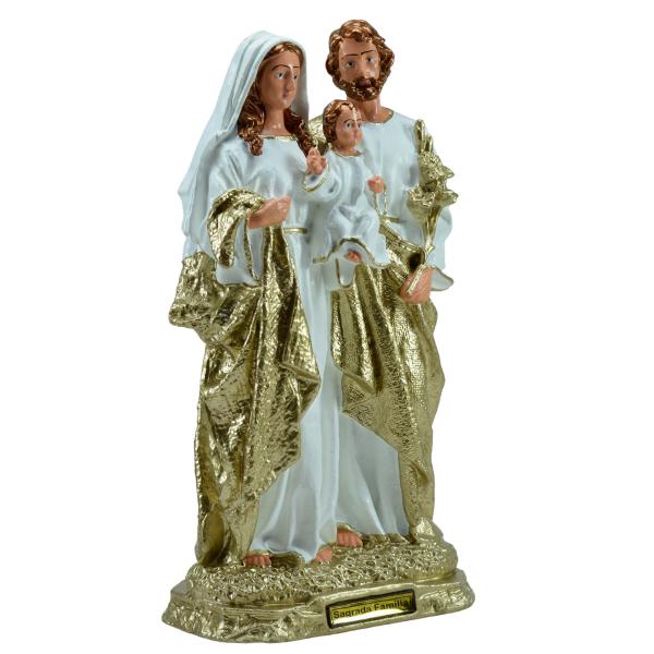 Sagrada Família Branca com Dourado 30 Cm