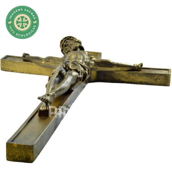 Crucifixo de São Bento 70 cm Ouro Velho 