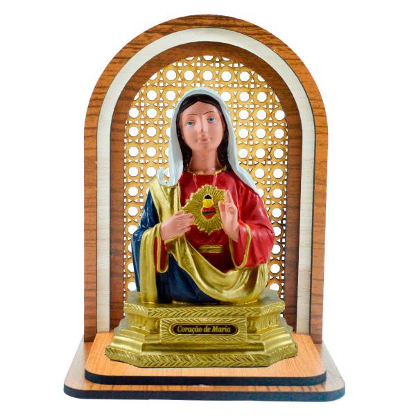 Aparador Oratório com Sagrado Coração de Maria busto de Mesa 19 Cm (AG)