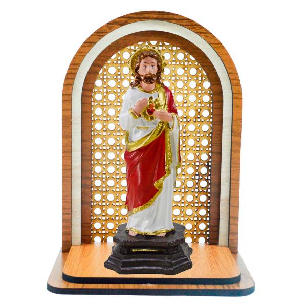 Aparador Oratório com Sagrado Coração de Jesus 20cm